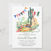 Invitation de fête d'anniversaire mexicaine (Devant)