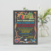 Invitation de fête d'anniversaire mexicaine (Debout devant)