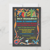 Invitation de fête d'anniversaire mexicaine (Devant)