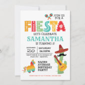 Invitation de fête d'anniversaire mexicaine (Devant)