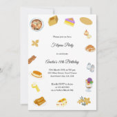 Invitation de fête d'anniversaire minimaliste mode (Devant)