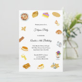 Invitation de fête d'anniversaire minimaliste mode (Debout devant)