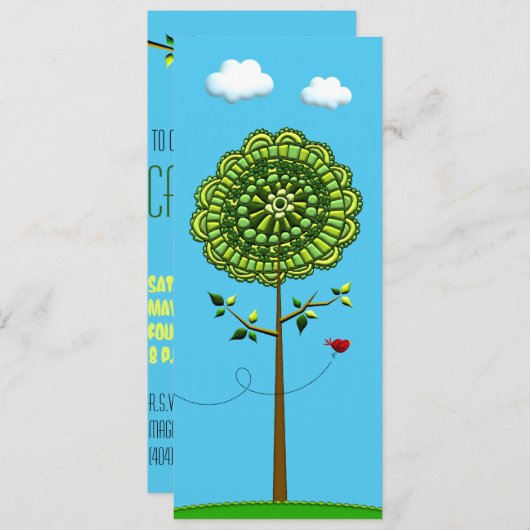 Invitation de fête d'anniversaire Modèle (Devant / Derrière)