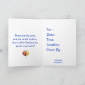 Invitation de fête d'anniversaire Modèle (Intérieur)