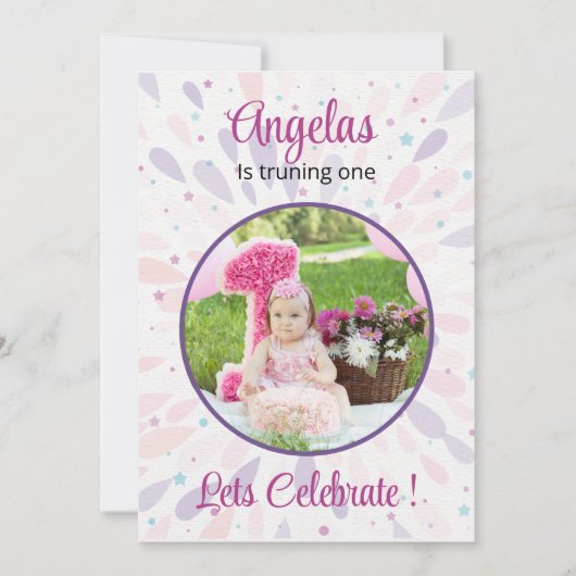 Invitation de fête d'anniversaire Modèle (Devant)