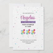Invitation de fête d'anniversaire Modèle (Dos)