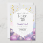 Invitation de fête d'anniversaire Modèle avec ball (Devant)