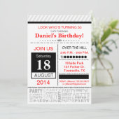 Invitation de fête d'anniversaire moderne (Debout devant)