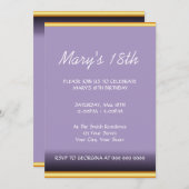 Invitation de fête d'anniversaire moderne (Devant / Derrière)