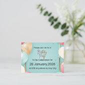 Invitation de fête d'anniversaire moderne || Perso (Debout devant)