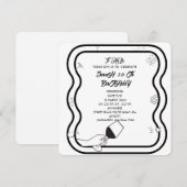 Invitation de fête d'anniversaire modifiable dessi (Devant / Derrière)