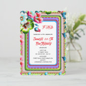 Invitation de fête d'anniversaire modifiable dessi (Debout devant)