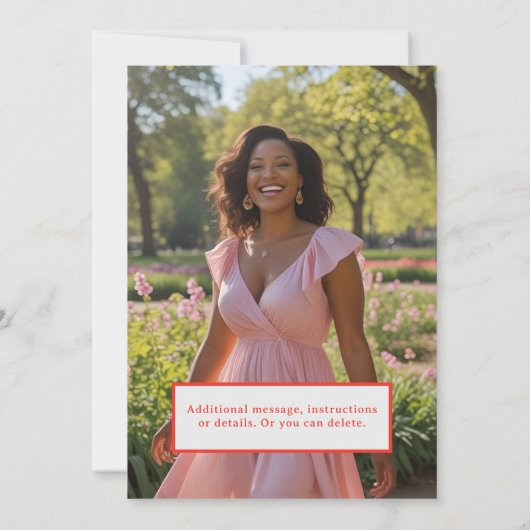 Invitation de fête d'anniversaire n'importe quel â (Dos)