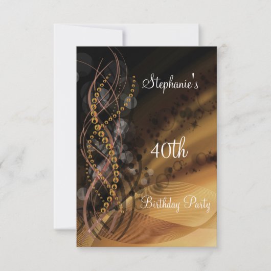 Invitation de fête d'anniversaire N'importe quel a (Devant)