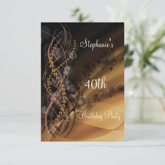 Invitation de fête d'anniversaire N'importe quel a (Debout devant)