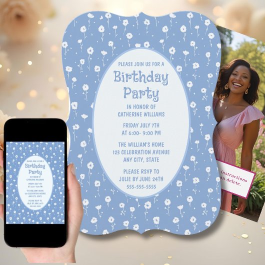 Invitation de fête d'anniversaire n'importe quel â