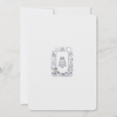 Invitation de fête d'anniversaire noir et blanc (Dos)