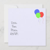 Invitation de fête d'anniversaire nounours (Dos)