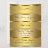 Invitation de fête d'anniversaire Or 50e anniversa (Dos)