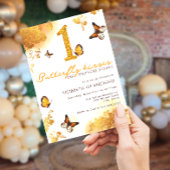 Invitation de fête d'anniversaire papillon