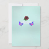 Invitation de fête d'anniversaire papillon (Dos)