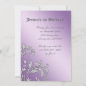 Invitation de fête d'anniversaire Parties scintill (Dos)