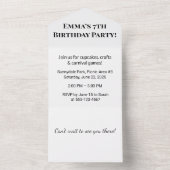 Invitation de fête d'anniversaire personnalisée (À l'intérieur)