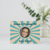 Invitation de fête d'anniversaire personnalisée av (Debout devant)