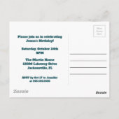 Invitation de fête d'anniversaire personnalisée av (Dos)