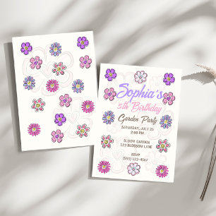 Invitation de fête d'anniversaire personnalisée po