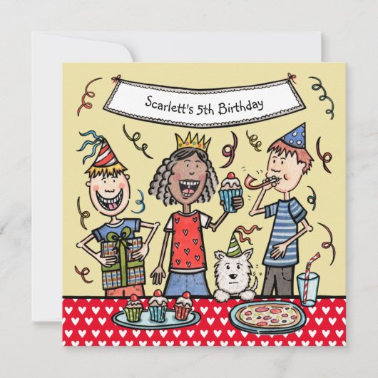 Invitation de fête d'anniversaire personnalisée po (Devant)