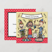 Invitation de fête d'anniversaire personnalisée po (Devant / Derrière)