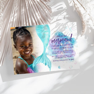 Invitation de fête d'anniversaire photo de notre p