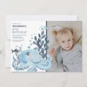 Invitation de fête d'anniversaire photo pour enfan (Devant)