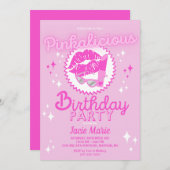 Invitation de fête d'anniversaire Pinkalicious (Devant / Derrière)