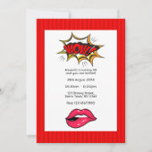 Invitation de fête d'anniversaire Pop Art Comic (Devant)