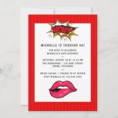 Invitation de fête d'anniversaire Pop Art Comic (Devant)