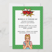 Invitation de fête d'anniversaire Pop Art Comic (Devant)