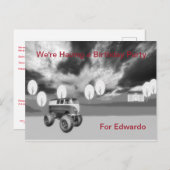 Invitation de fête d'anniversaire pour 70 ans (Devant / Derrière)