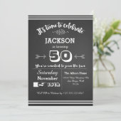 Invitation de fête d'anniversaire pour adultes 50e (Debout devant)