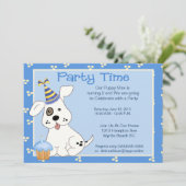 Invitation de fête d'anniversaire pour animaux (Debout devant)
