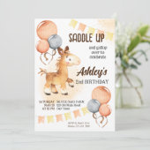 Invitation de fête d'anniversaire pour bébé petit  (Debout devant)