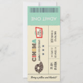 Invitation de fête d'anniversaire pour billet de c (Devant)