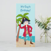 Invitation de fête d'anniversaire pour enfant pira (Debout devant)