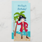 Invitation de fête d'anniversaire pour enfant pira (Devant / Derrière)