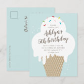 Invitation de fête d'anniversaire pour enfants ave (Devant / Derrière)