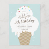 Invitation de fête d'anniversaire pour enfants ave (Devant)