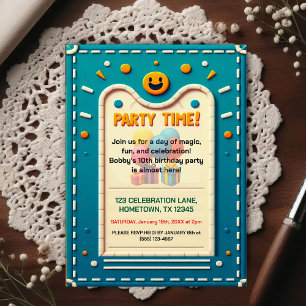 Invitation de fête d'anniversaire pour enfants en