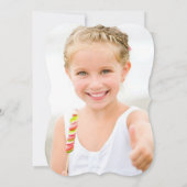 Invitation de fête d'anniversaire pour fille avec (Dos)