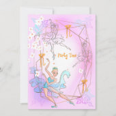 Invitation de fête d'anniversaire pour fille de 5  (Devant)